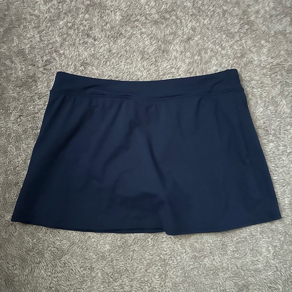 Lands' End Blue Swim Skorts/Skirt  with Smooth Fabric and Clean Hem Size 14 - Picture 5 of 7